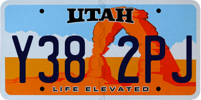 UT license plate Y382PJ