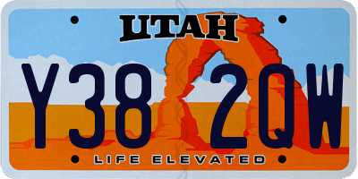 UT license plate Y382QW