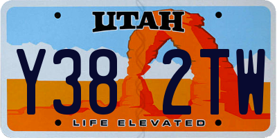 UT license plate Y382TW