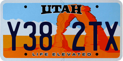 UT license plate Y382TX