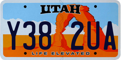 UT license plate Y382UA