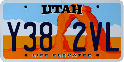 UT license plate Y382VL