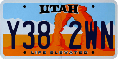 UT license plate Y382WN