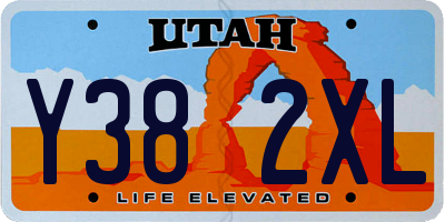 UT license plate Y382XL