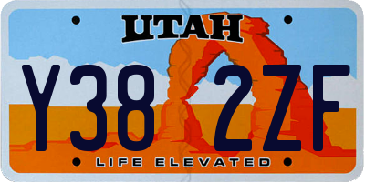 UT license plate Y382ZF