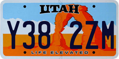UT license plate Y382ZM