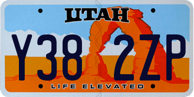 UT license plate Y382ZP