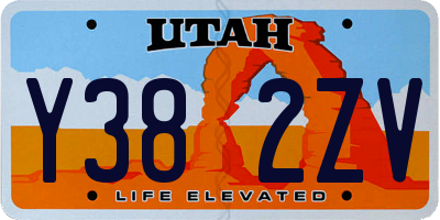 UT license plate Y382ZV