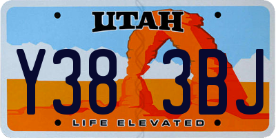 UT license plate Y383BJ