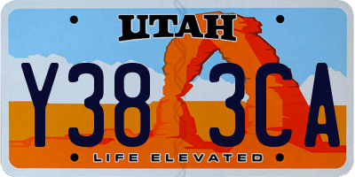 UT license plate Y383CA