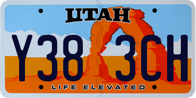 UT license plate Y383CH