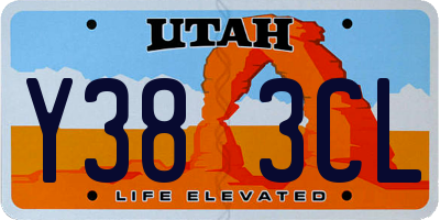 UT license plate Y383CL