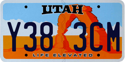UT license plate Y383CM