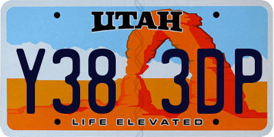 UT license plate Y383DP