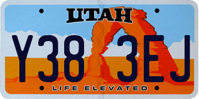 UT license plate Y383EJ