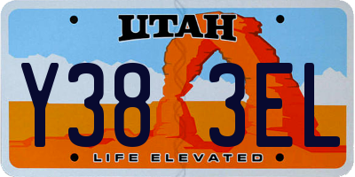 UT license plate Y383EL