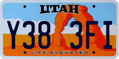 UT license plate Y383FI