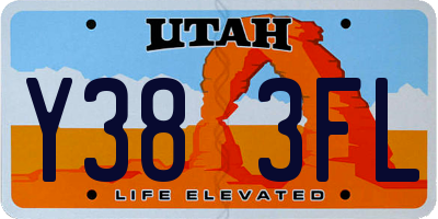 UT license plate Y383FL