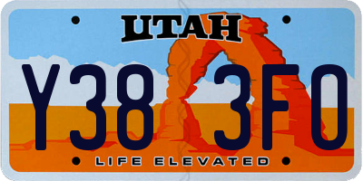 UT license plate Y383FO