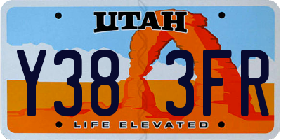 UT license plate Y383FR