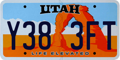 UT license plate Y383FT