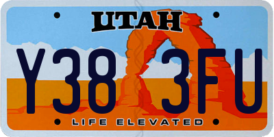 UT license plate Y383FU