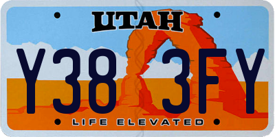 UT license plate Y383FY