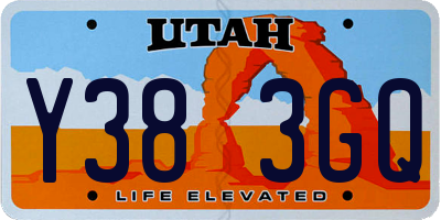 UT license plate Y383GQ