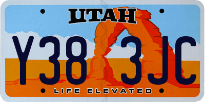 UT license plate Y383JC