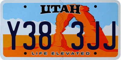 UT license plate Y383JJ