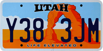 UT license plate Y383JM