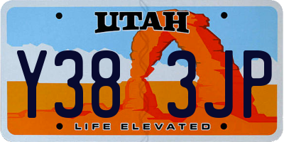 UT license plate Y383JP