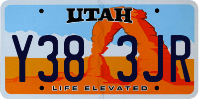 UT license plate Y383JR