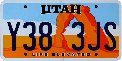 UT license plate Y383JS