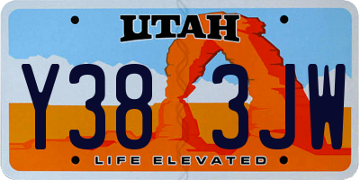 UT license plate Y383JW
