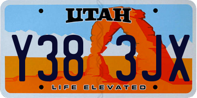 UT license plate Y383JX