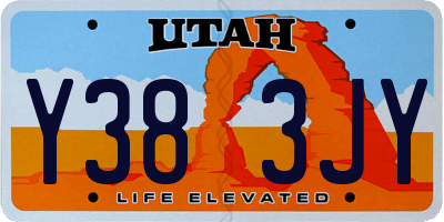 UT license plate Y383JY