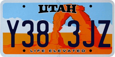 UT license plate Y383JZ