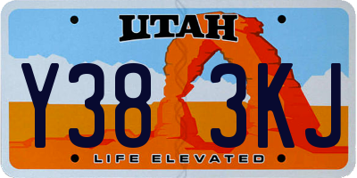 UT license plate Y383KJ