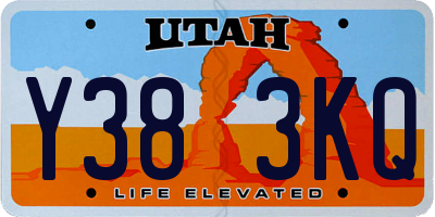 UT license plate Y383KQ
