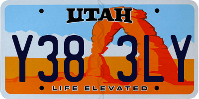 UT license plate Y383LY