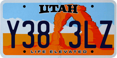 UT license plate Y383LZ