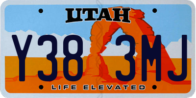 UT license plate Y383MJ