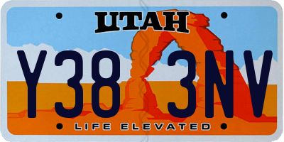 UT license plate Y383NV