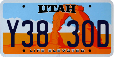 UT license plate Y383OD