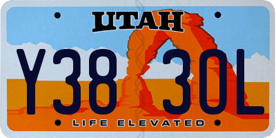 UT license plate Y383OL