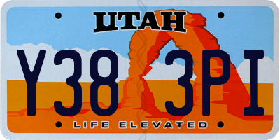 UT license plate Y383PI