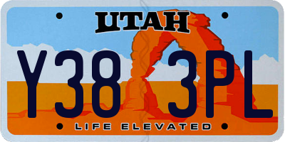 UT license plate Y383PL