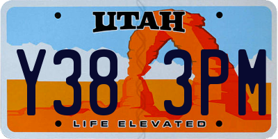 UT license plate Y383PM