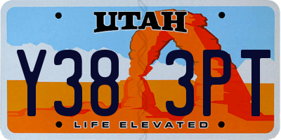 UT license plate Y383PT
